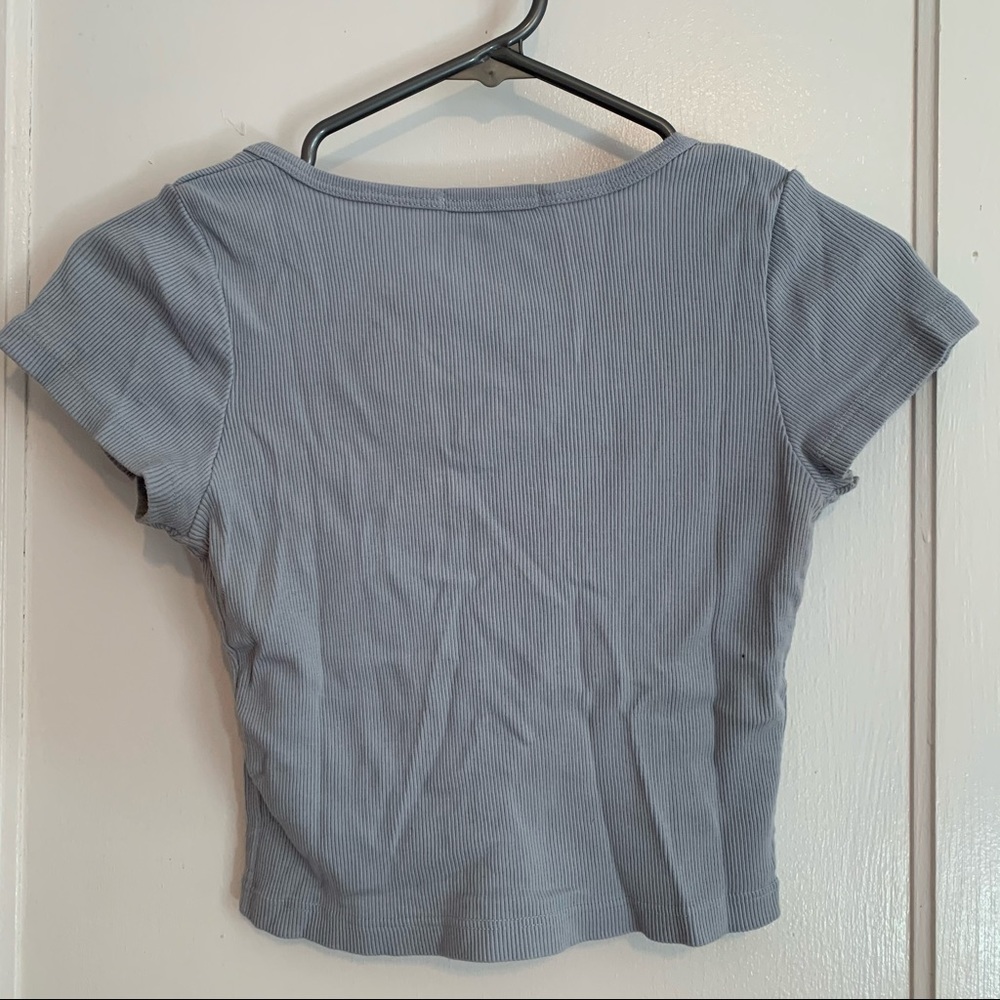 Blue button down tee - Picture 2 of 2